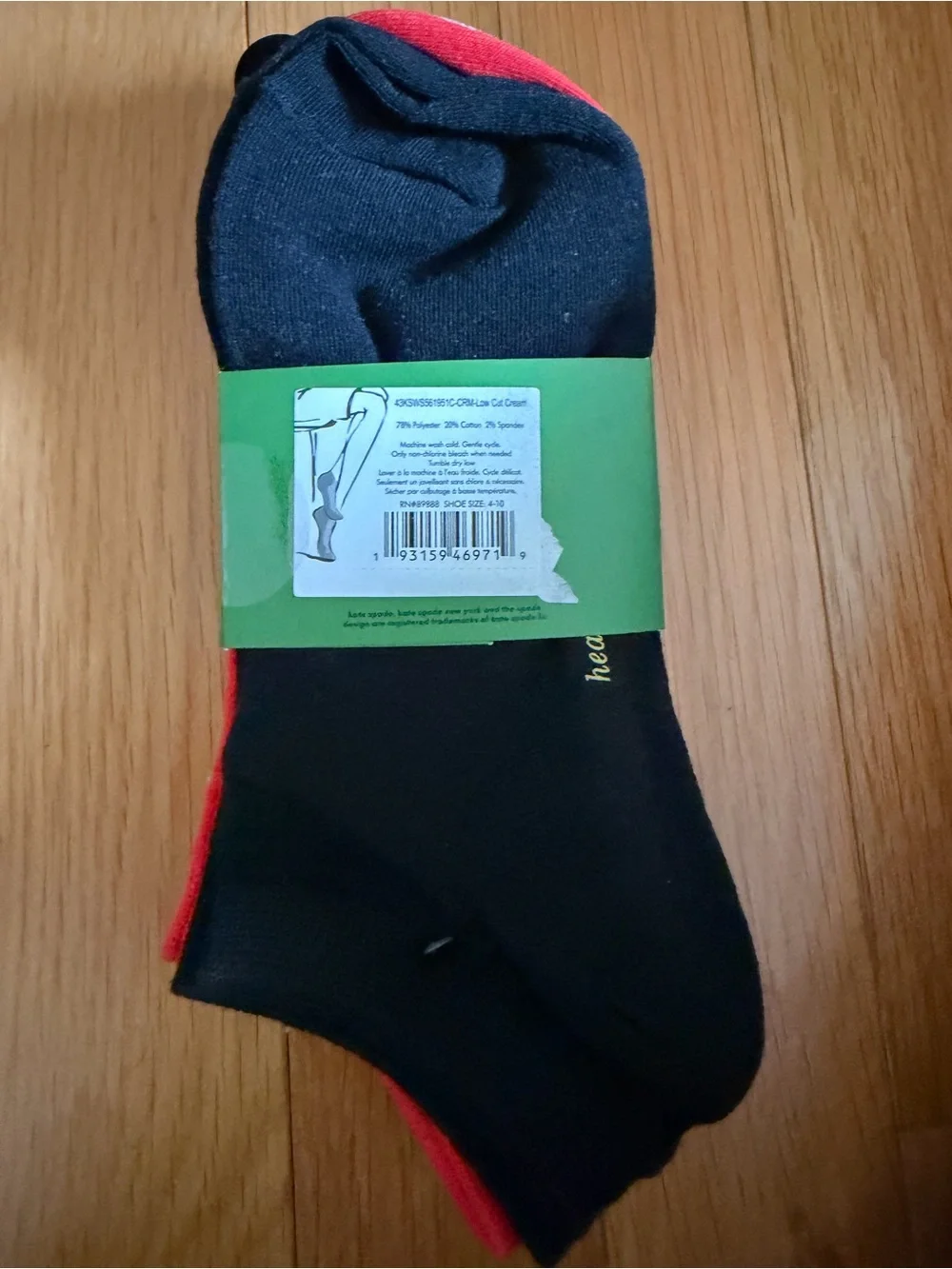 Kate Spade 3 pk women’s different low cut socks size 4-10 NWT